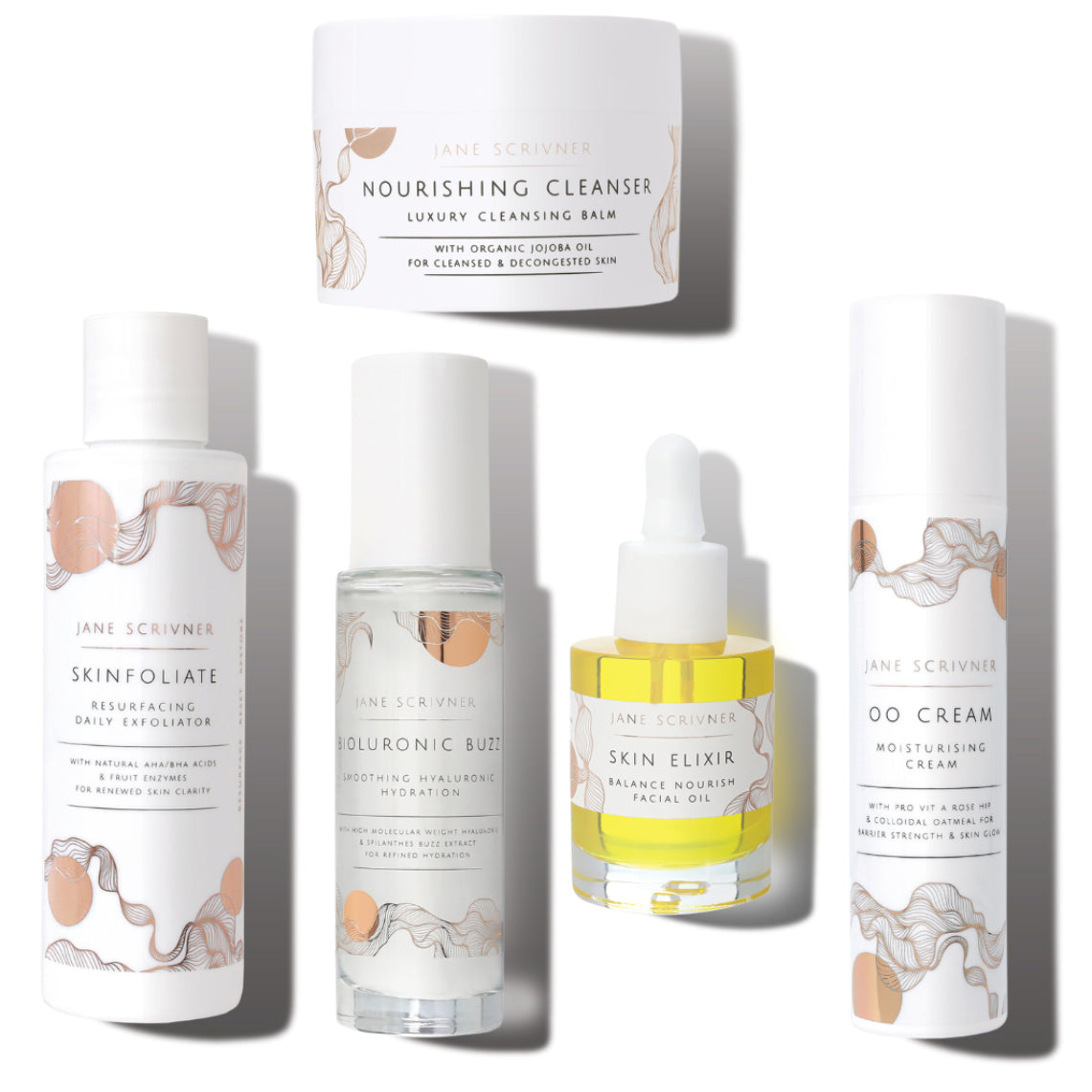 Coffret de soins pour la peau végétaliens 5 par jour (nettoyant nourrissant à la cire de son de riz)